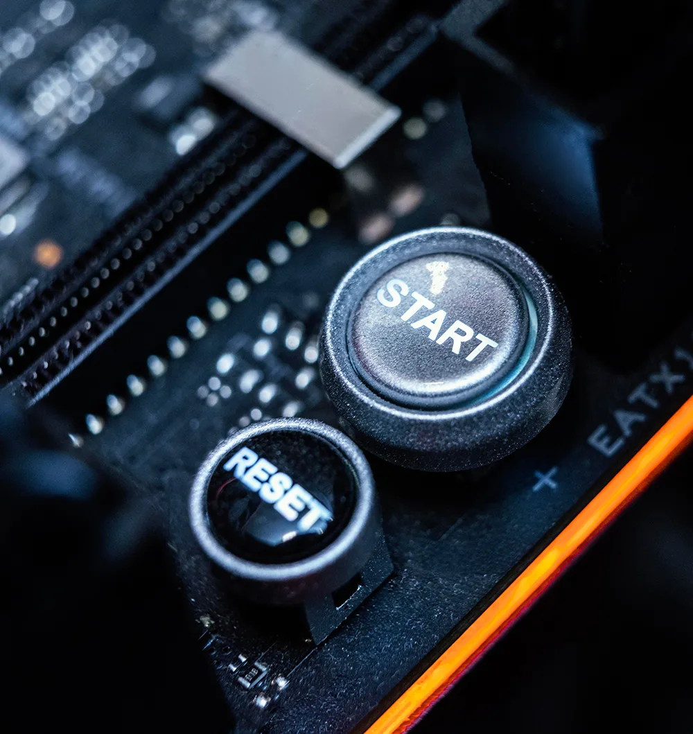 Vehicle start button and driver-assist controls