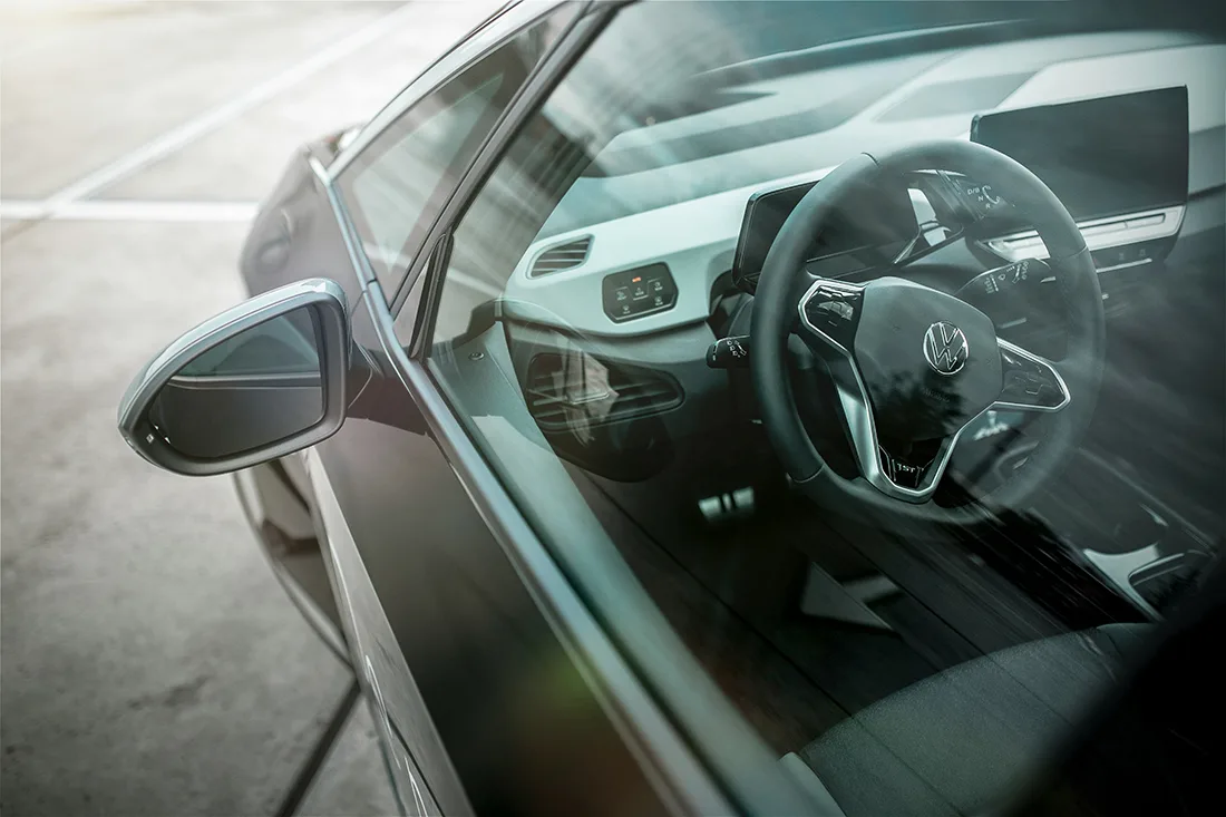 Side glass and mirror of a modern vehicle