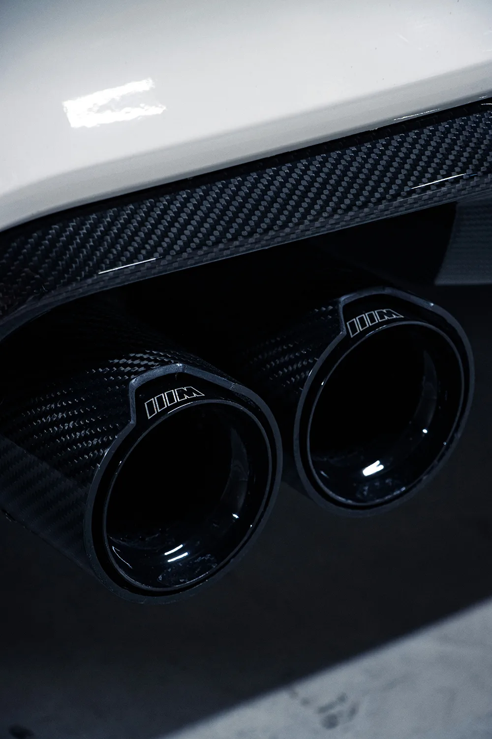 Carbon fiber diffuser and exhaust tips