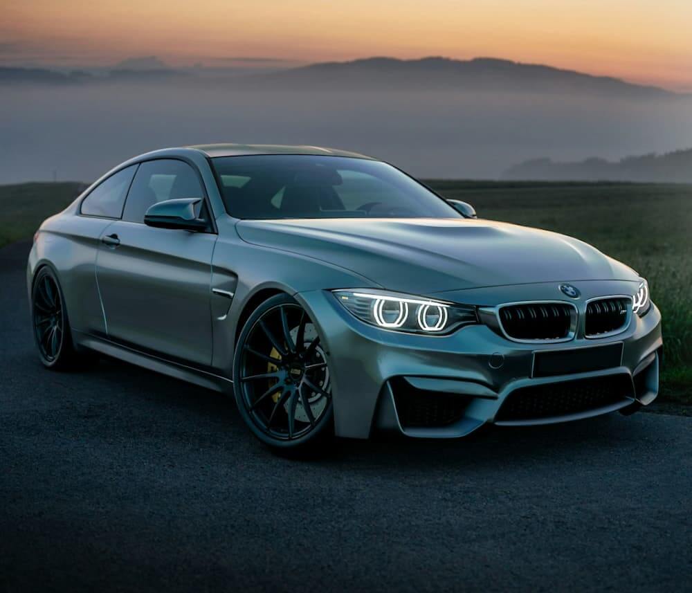 BMW sunset
