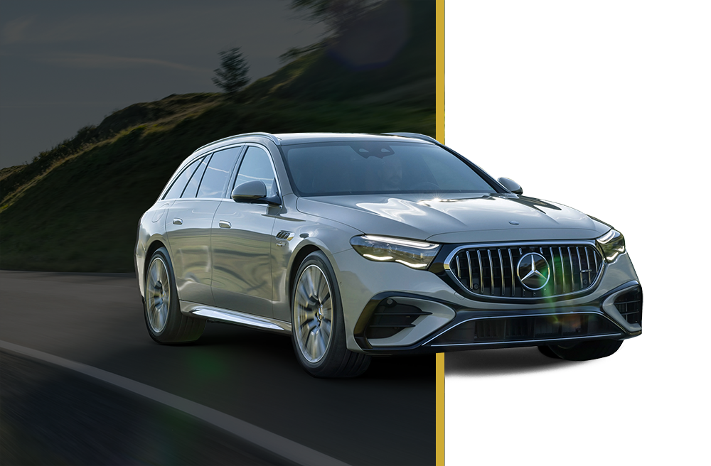 A grey Mercedes benz