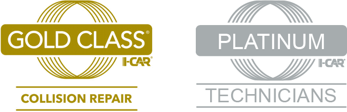 Gold class collision repair & Platinum technicians badges