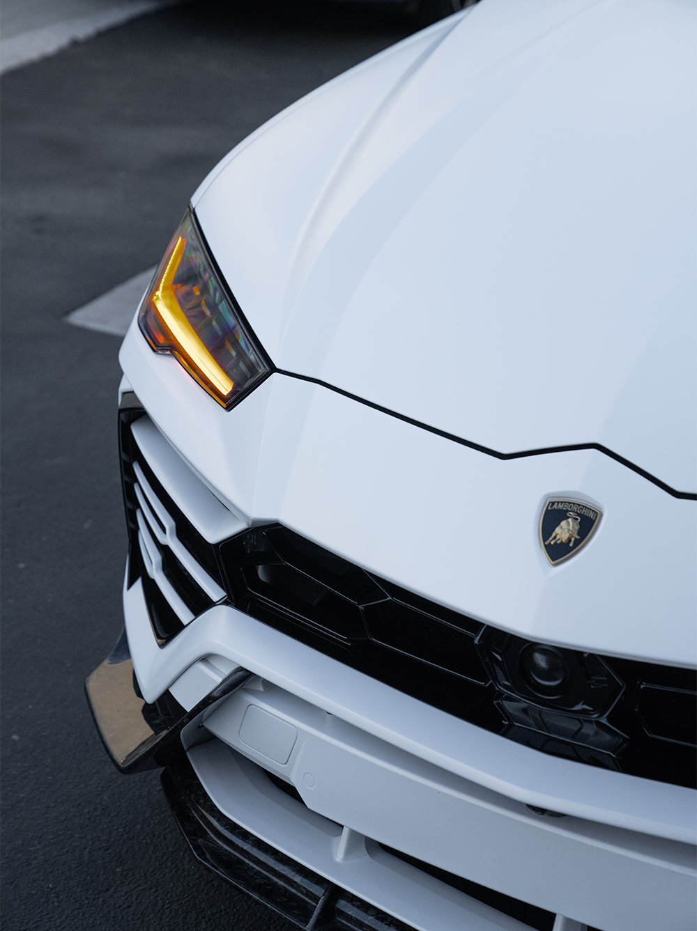 A white Urus Lamborghini